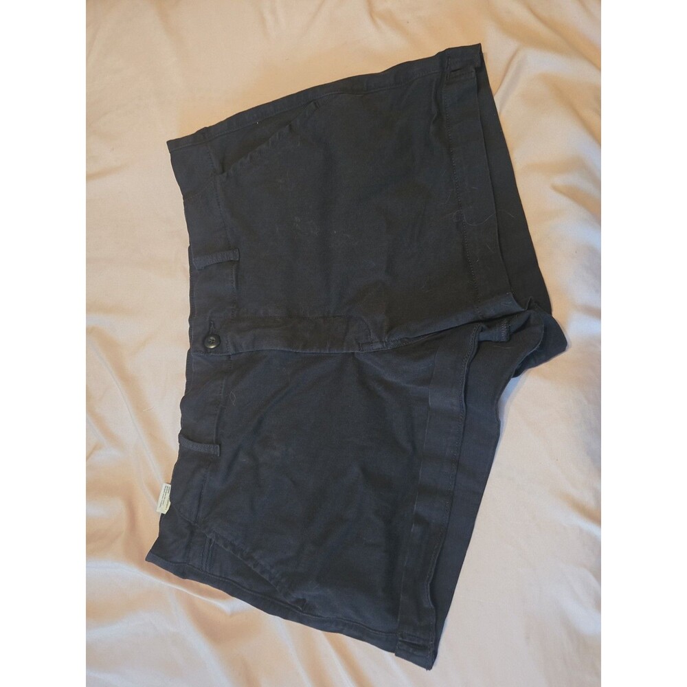 American Eagle Black Chino Shorts Women's Size 16 Stretch Midi Twill